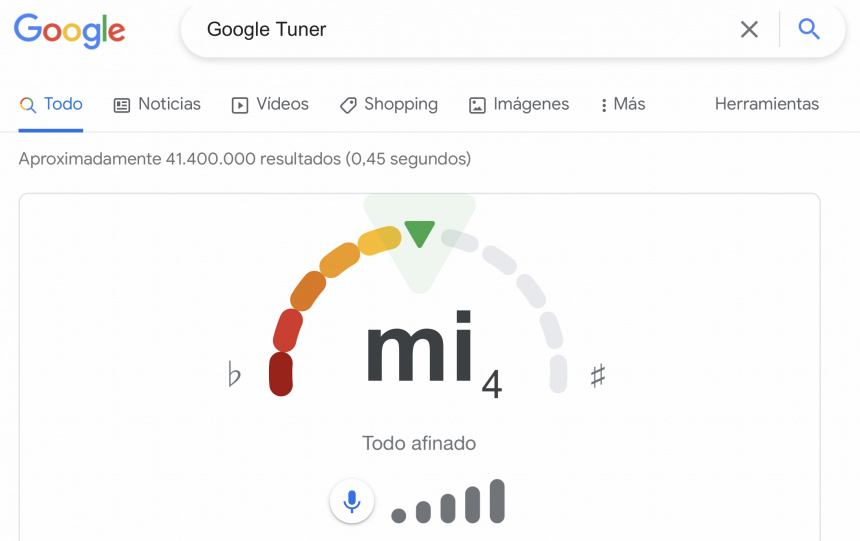 Google Tuner afina tu guitarra desde el navegador web en ordenadores, tabletas y móviles